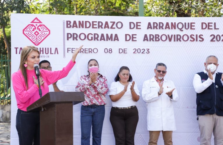 ROSY URBINA DA BANDERAZO DE ARRANQUE DEL PROGRAMA DE PREVENCIÓN DE ARBOVIROSIS 2023 EN TAPACHULA 