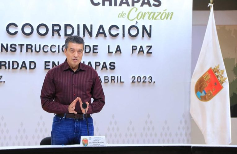 Suma Chiapas 72 horas de saldo blanco en delitos de alto impacto: Rutilio Escandón