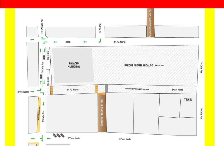 ESTE LUNES 19 DE JUNIO INICIA CAMBIO DE SENTIDO EN 7ª. CALLE PONIENTE ENTRE 8ª. Y 12ª. AVENIDA NORTE EN CENTRO DE TAPACHULA