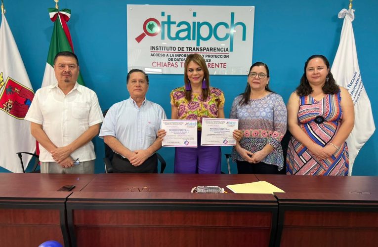 AYUNTAMIENTO DE TAPACHULA RECIBE RECONOCIMIENTO DEL INSTITUTO DE TRANSPARENCIA DEL ESTADO DE CHIAPAS