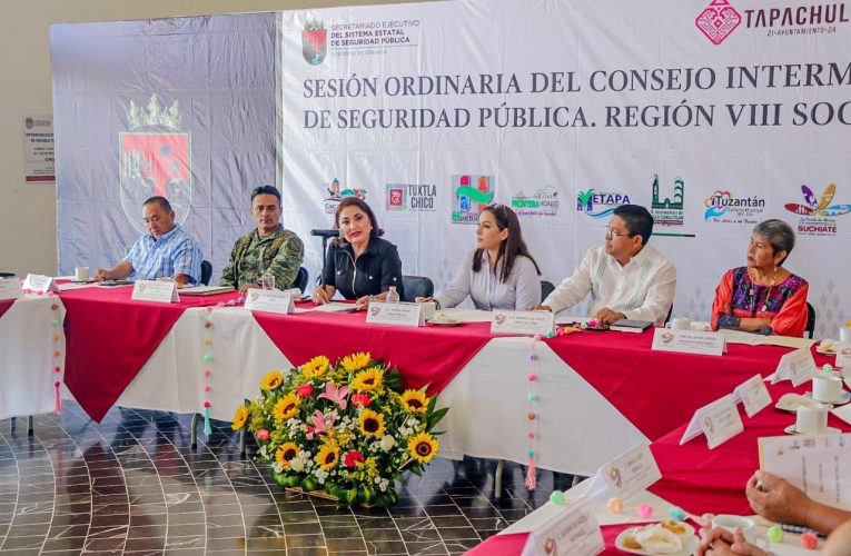 REALIZAN X SESIÓN ORDINARIA DEL CONSEJO INTERMUNICIPAL DE SEGURIDAD PÚBLICA REGIÓN VIII SOCONUSCO, EN TAPACHULA