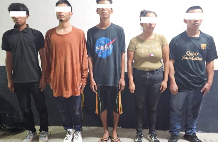 En Operativo Antipandillas SSyPC detiene a cinco implicados en diversos delitos en Tapachula y Suchiate; dos de ellos con orden de captura en Guatemala